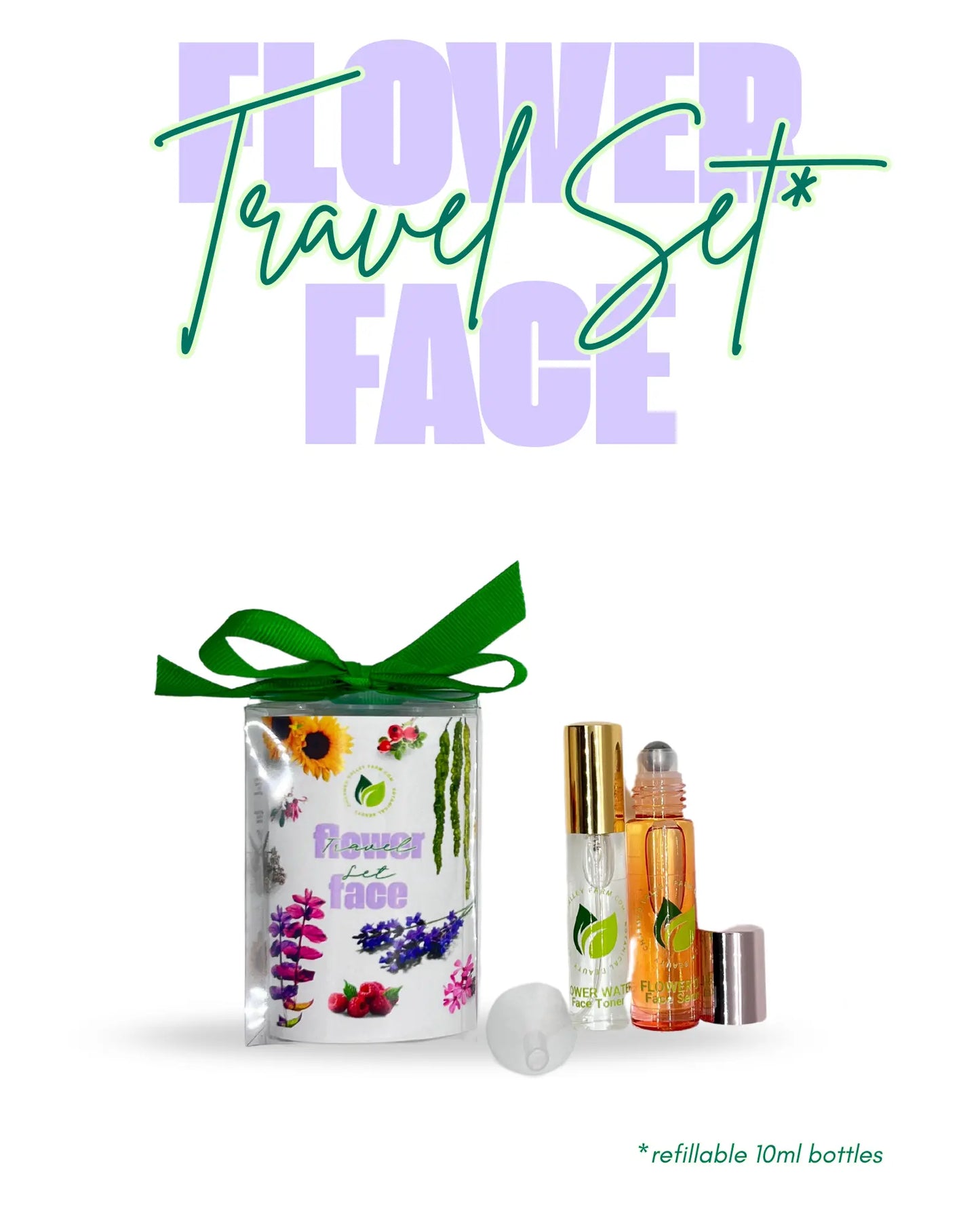 Flower Face Duo Travel Set Charmed Valley Farm